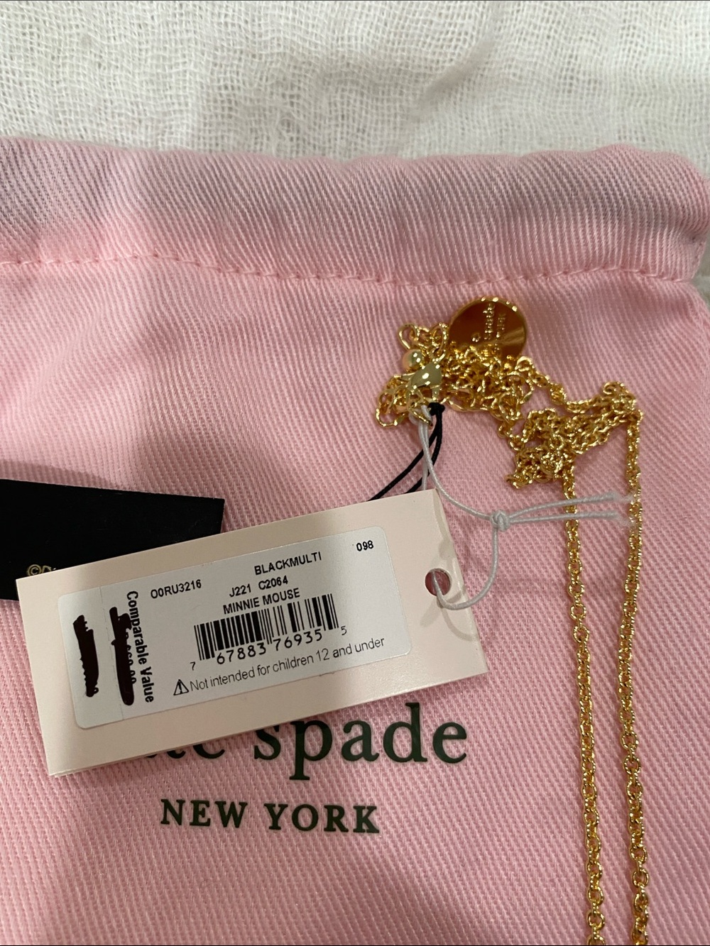 Kate Spade Minnie Mouse Earrings and Necklace - Picture 7 of 9